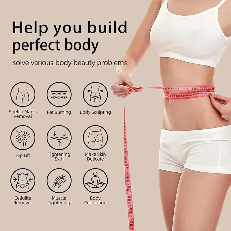 3 IN 1 EMS Ultrasound Machine Body Slimming Vibrating Massager Anti-Cellulite Fat Burner Facial RF Infrared EMS LED Light Device
