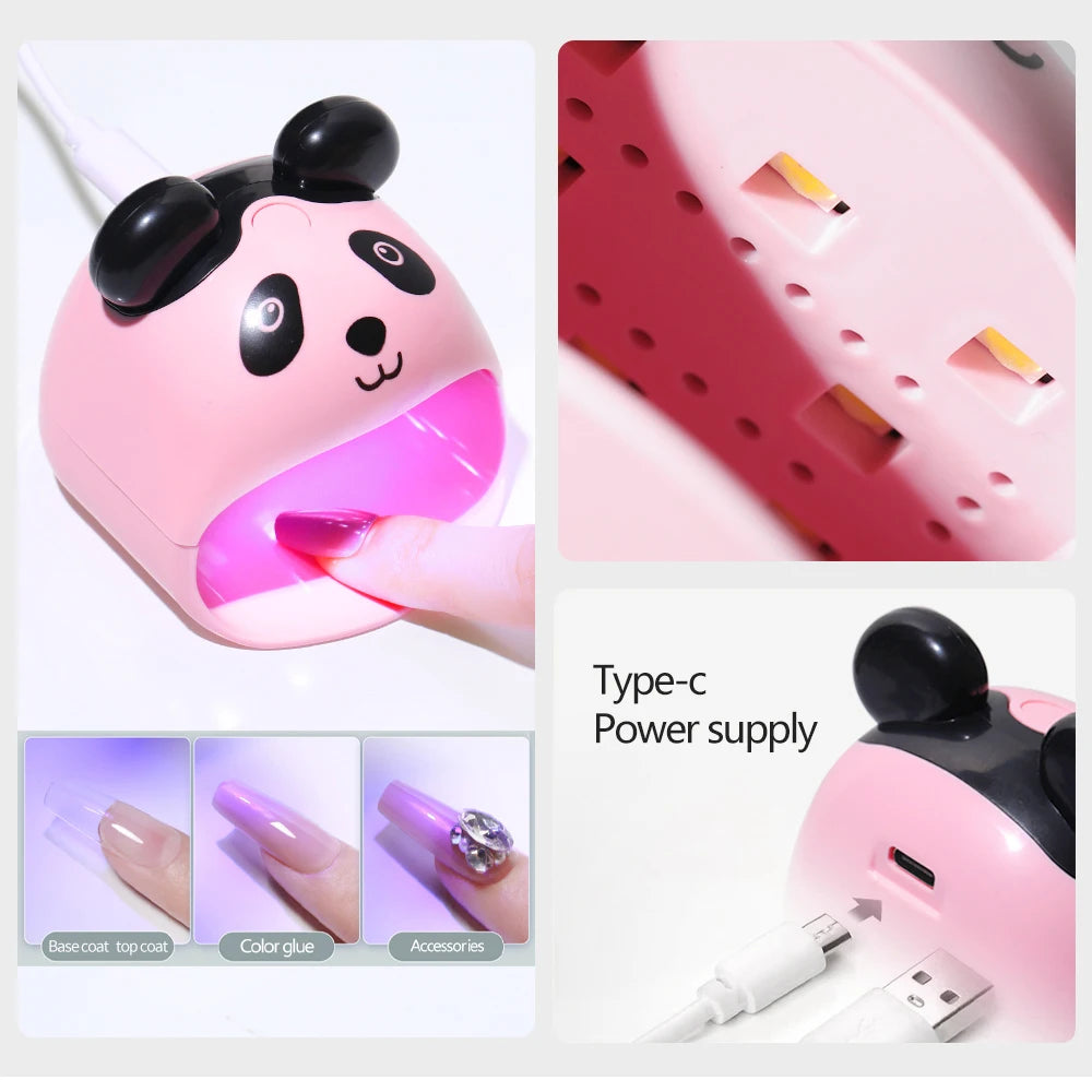 LINAMNDA Animal Nail Lamp Single Finger Phototherapy Machine Nail Dryer Manicure Tools Nails Art UV Gel Polish Drying USB Lamp