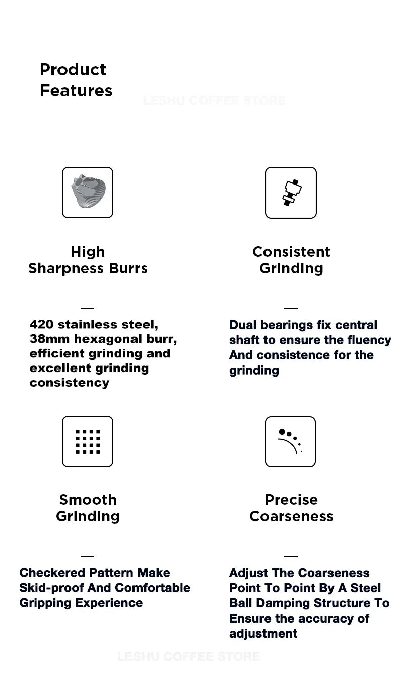 TIMEMORE Chestnut C3S / C3ESP Manual Coffee Grinder Upgrade All-metal Body & Anti-slip Design Portable Grinder S2C Burr Inside