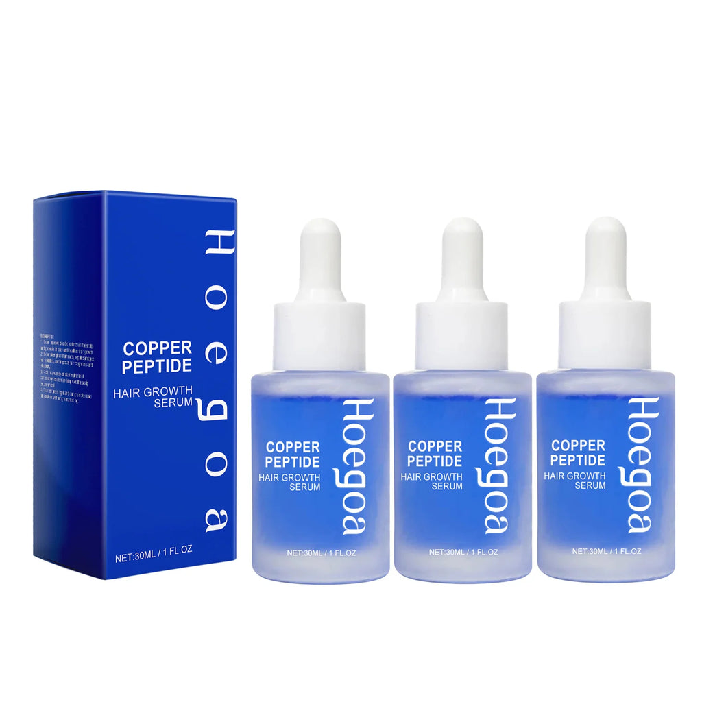 Copper Peptide Hair Care Serum Scalp Health Support Root Strengthen Thicker Appearance Weak Thinning Hair Use