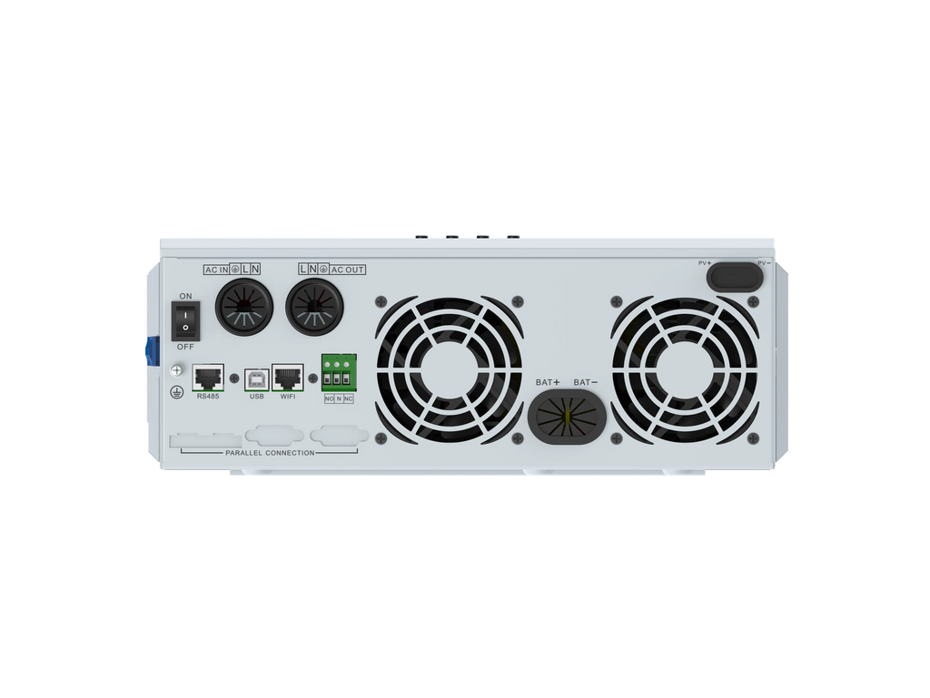 5000W 5KW Hybrid Solar Inverter Off Grid 48V DC to 110V 120V 220V AC Output with 80A MPPT Solar Charger Max 500V PV  HSI5000U