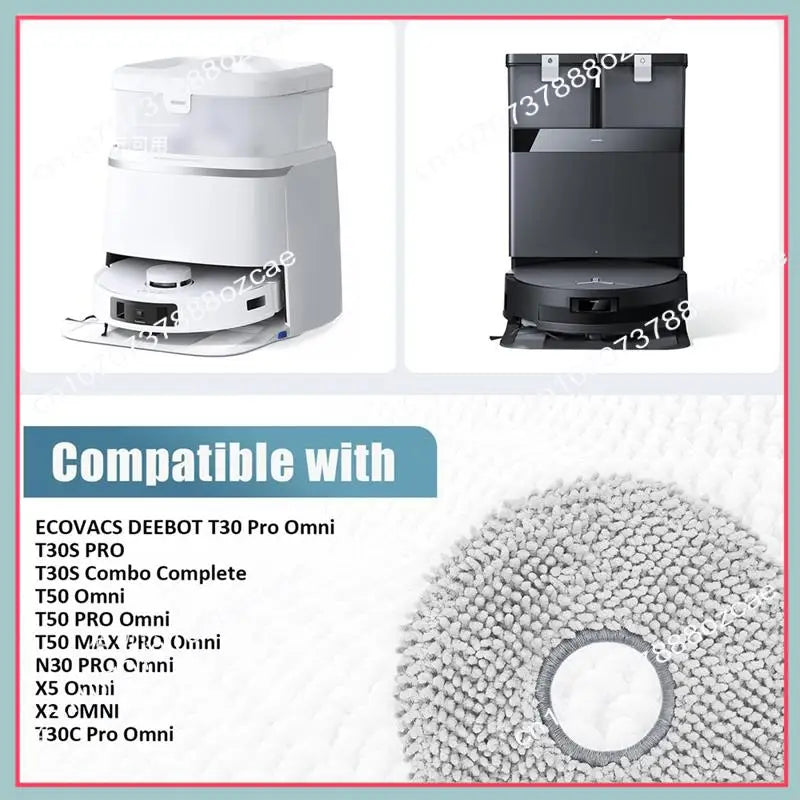 A26P Wipes For Ecovacs Deebot T30 Pro Omni, T30S Pro, X5, X2,T50 Omni, T50 Pro,Robot Vacuum Cleaner,Reusable Replacement Mop