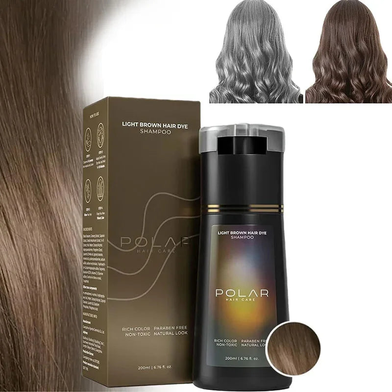 Hair Dye Coloring Shampoo 3 in 1 Instant Hair Dye Shampoo Nourish Long Lasting Color Dye For Women Men Gray Hair Coverage 200ML