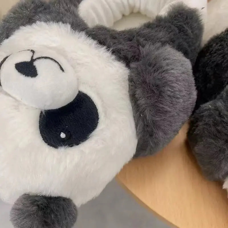 Kawaii Panda Slippers Lovers Womens Man Bedroom At Home Warm Winter Lovelys Bear Shoes For Girls Boys