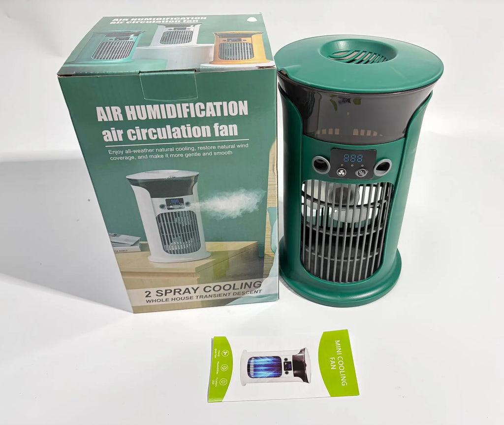 Desktop Mini Air Conditioner Portable USB Air Cooler Fan For Home Room Camping Humidifier Cooling Fans 7 Color Night Lamp 선풍기