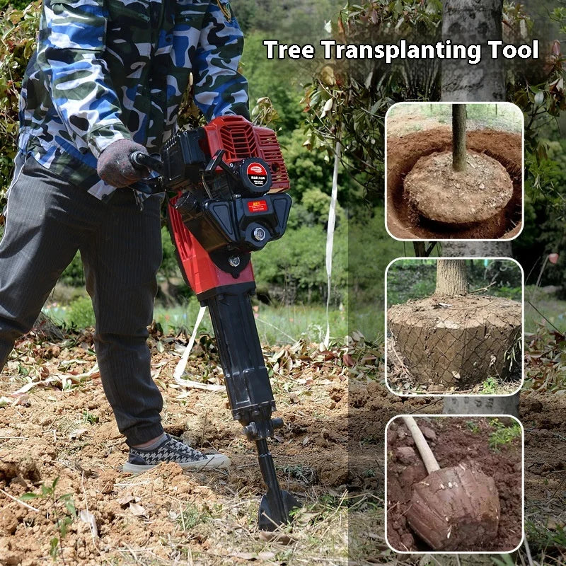 Hot selling Multi-function tree-digging machine,seedling-raising machine,oil pickaxe drill bit earthball digger,ditching,broken