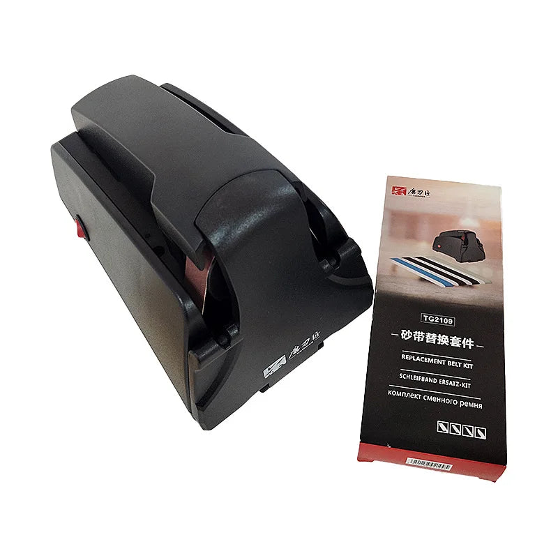 Knife Sharpener Electric, 4-Stage Professional Sharpener with 120-1000# Grit Sanding Belt, Fast & Precise for Kitchen Chef Tools