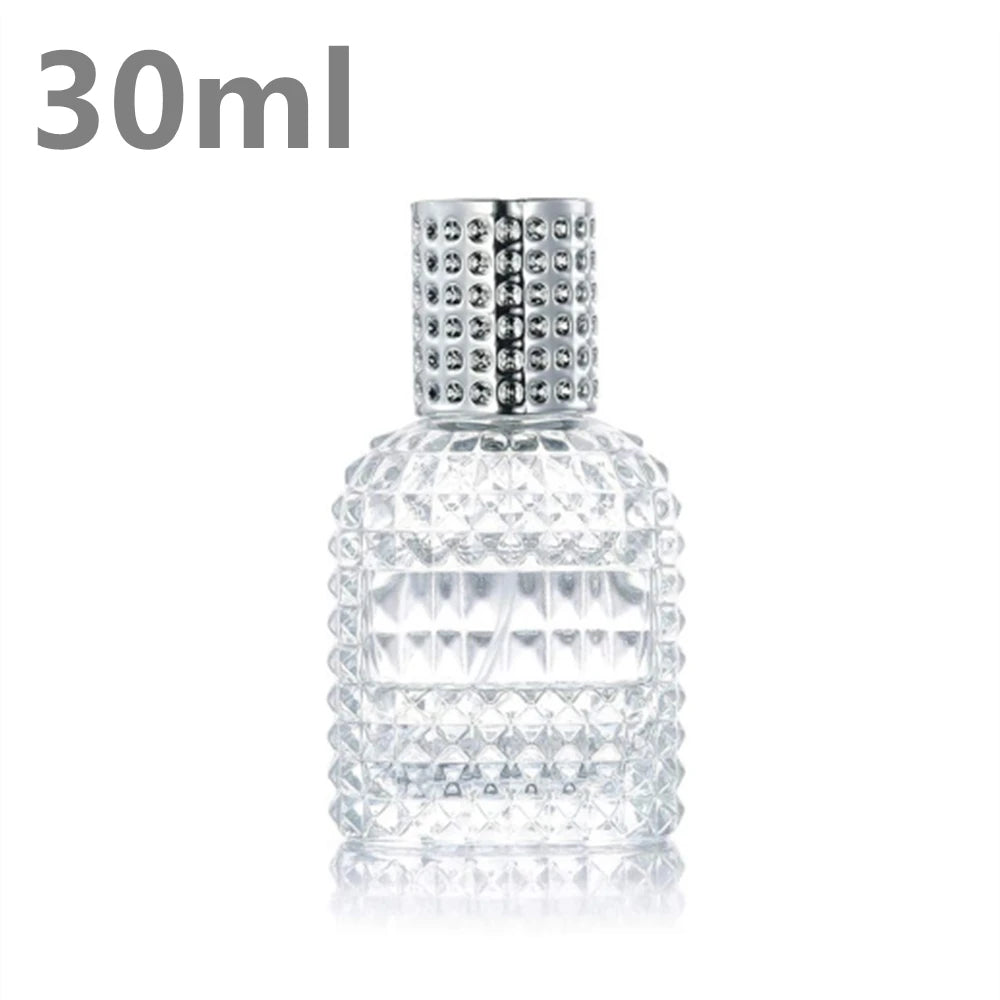 1pcs 30ml 50ml Luxury Crystal Glass Perfume Bottle Vintage Empty Portable Travel Refillable Rechargeable Spray Atomizer Women