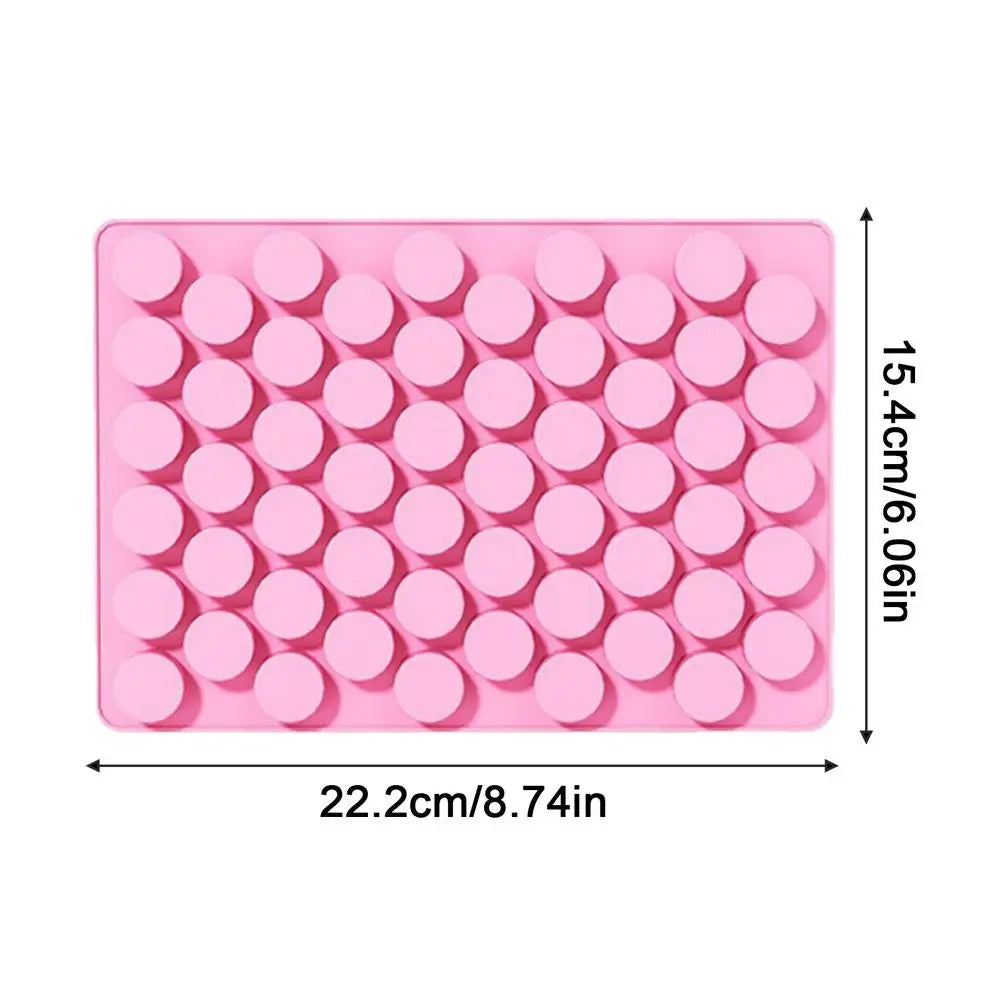 Round Silicone Molds Homemade Cupcake Baking Making Supply Non-stick 55-Cavity Silicone Cake Baking Cylinder Molds