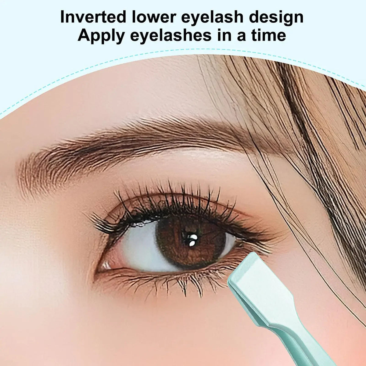 Stainless Steel Eyelash Cluster Applicator Tweezers Non-Slip Lash Applicator Tool for Lower Lashes Professional Makeup Salon