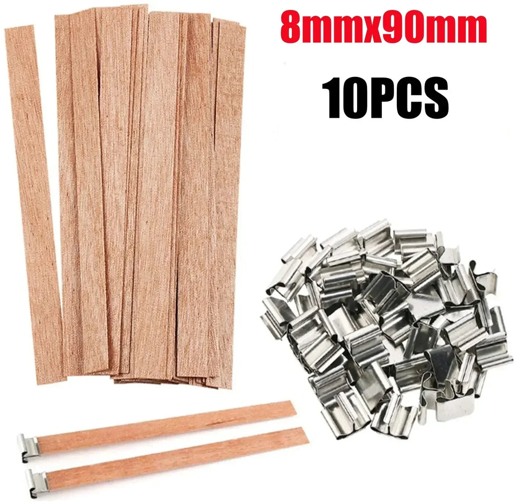 Handmade Soy Wax Candle Wooden Wick DIY Aromatherapy Candle Single Direction Wick Paraffin Wax Candle Crafting Guide