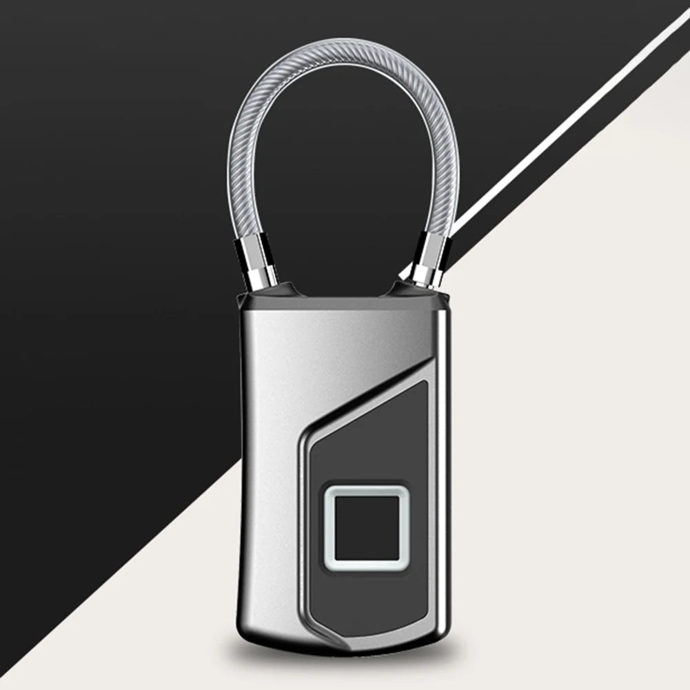 Intelligent Fingerprint Lock Portable Keyless Fingerprint Padlock Waterproof USB Rechargeable for Door Suitcase Backpack Locks