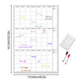 Reusable Whiteboard Calendar 2 Markers Dual Sided Foldable Design 3 Month Planner for Office Home School Erasable Surface Weekly