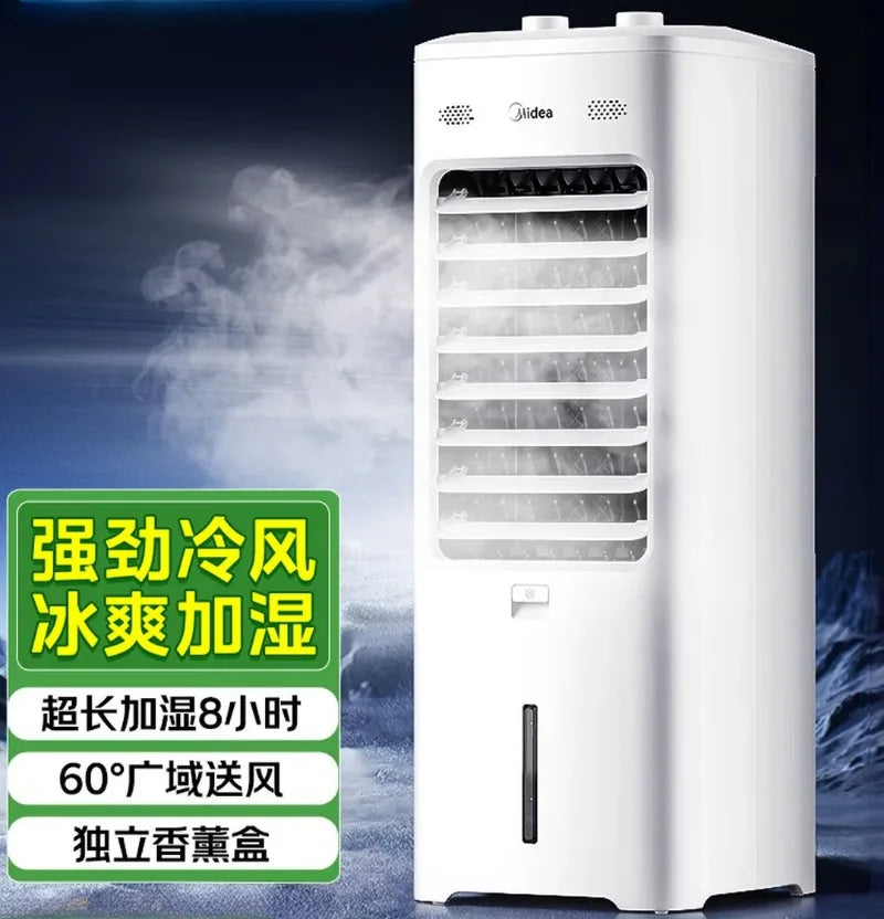 High-Power Cooling Fan & Air Cooler — Household Evaporative Humidifier, Ice Crystal Cooling, and Water-Cooled Fan