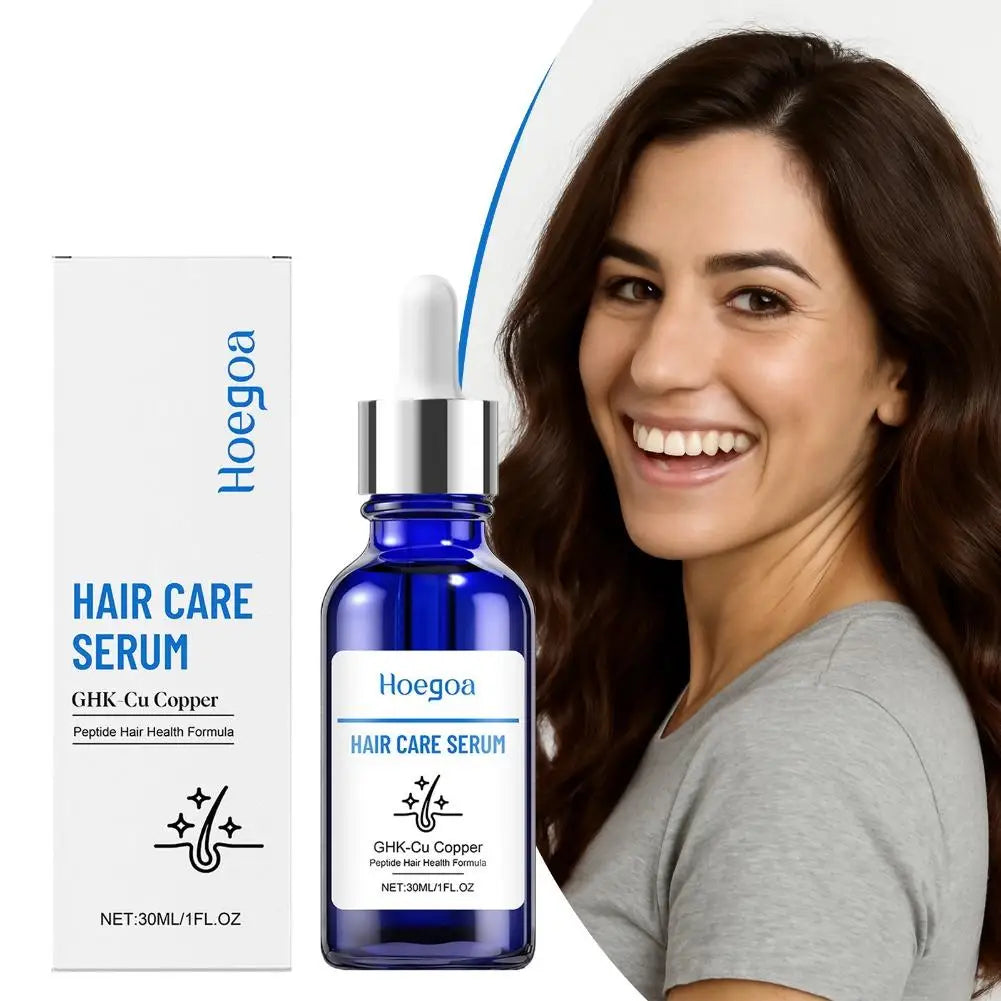 30ML Copper Peptide Hair Care Serum,For All Scalp Types Hair Strengthening Volumizing Nourishing Thicker Fuller Hair Essence