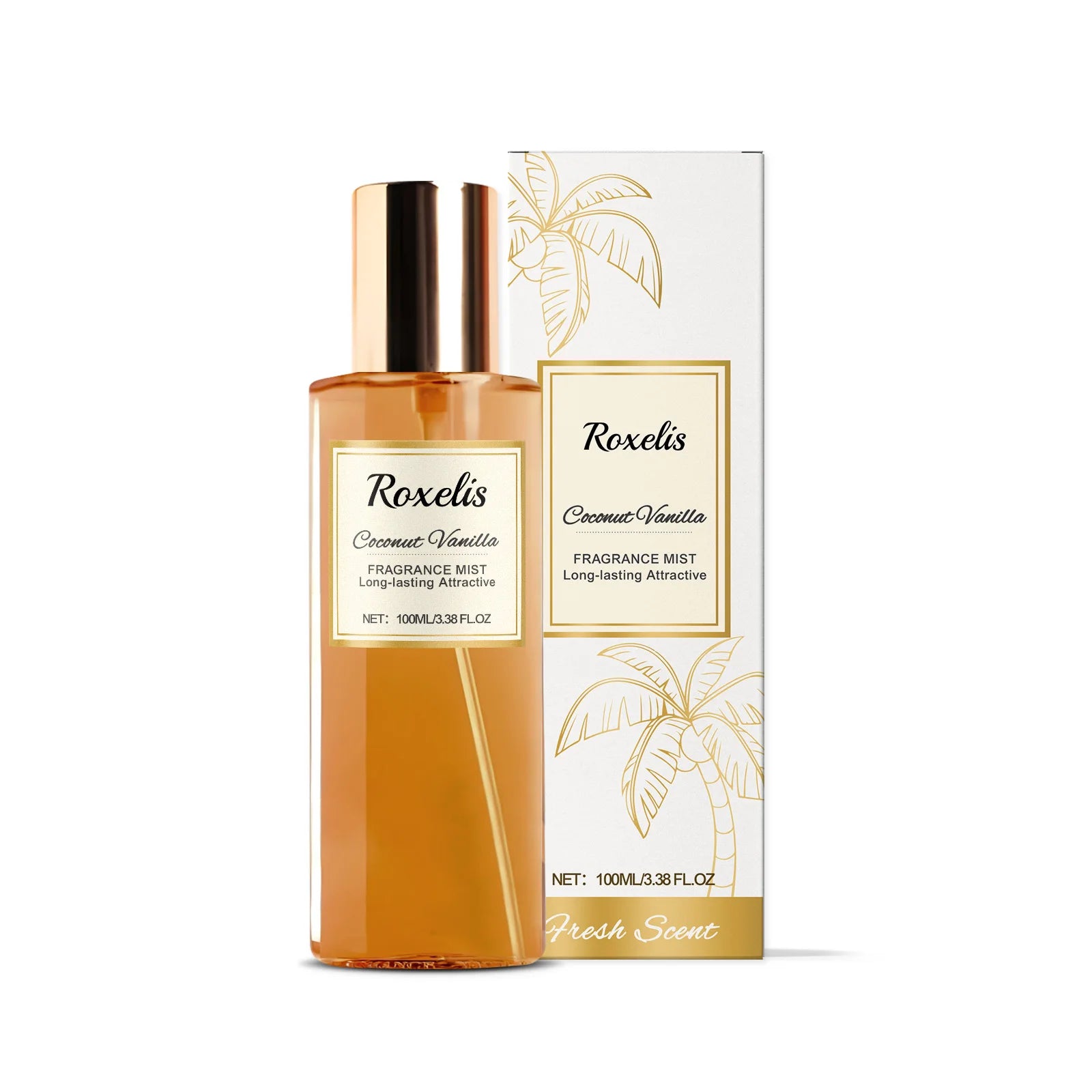 Coconut Vanilla Romantic Body Mist - Fresh Elegant Scent, Long-Lasting Natural Fragrance, Portable Daily Niche Perfume