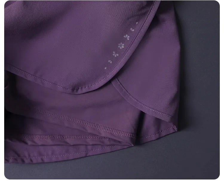 Women's 2 in 1 Shorts with Pockets - Lightweight Breathable Loose Anti-Disclosure Split Side for Yoga Running Gym