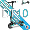DT10 Adult Electric Scooter 1400W Peak Motor 50km/h Max Speed 48V16Ah 18650 Battery 50km Long Range Dual Disc Brakes Shock Suspension Absorbers System 330LB Maximum Load 10inch All-Terrain Tires NFC Unlocking Smart Display Fo