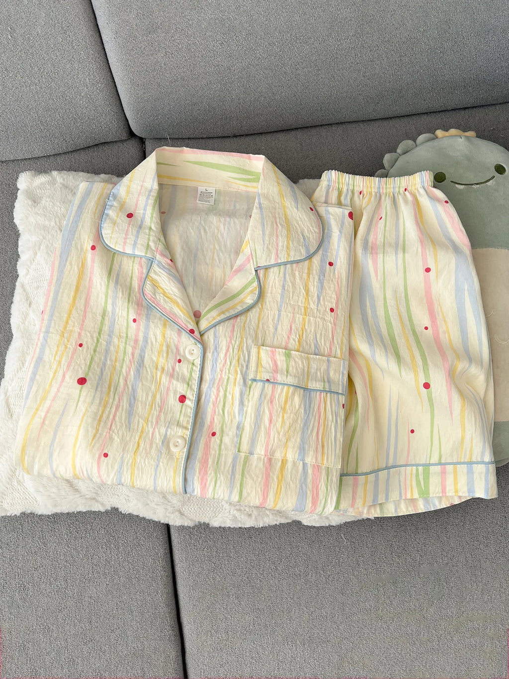 Summer 2026 New Short-Sleeved Shorts Pajamas Women's Cartoon Cute Girl Cardigan Set Ladies Sleepwear Breathable Homewear