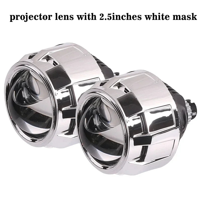 Sanvi Car 2.5'' Bi LED Lenses Hyperboloid Projector Headlights 12V 94W With Angel Eye Mask For H4 H7 9005 9006 Car Accessories