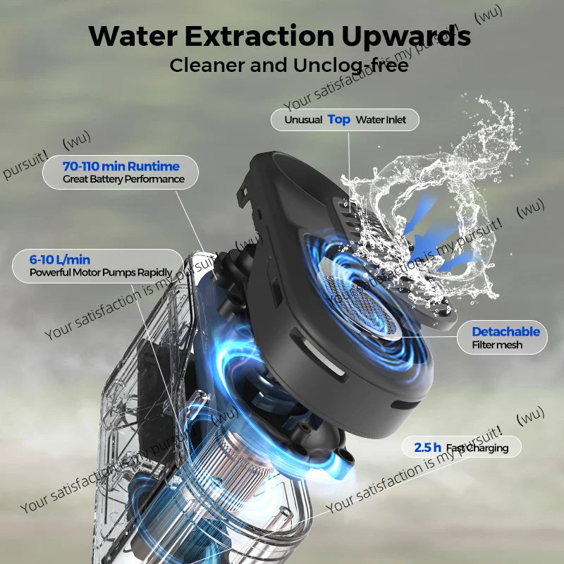Outdoor camping shower portable, unpackaged, electric shower pump, IPX7 waterproof
