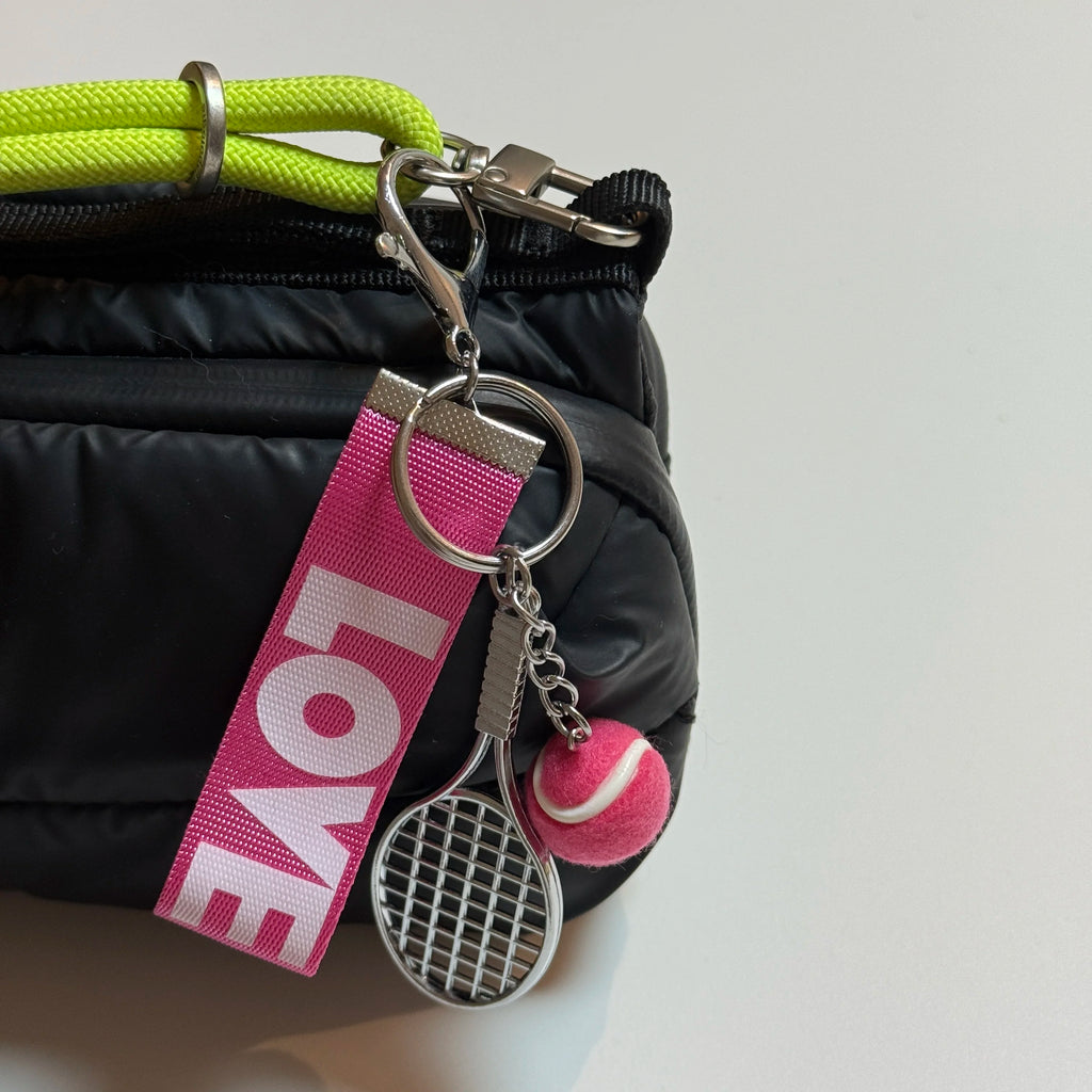 Sports Style Letter Tennis Bag Pendant | Bag Charm | Backpack Ornament | Keychain