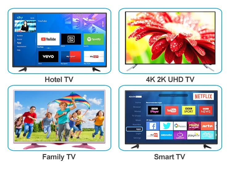 55 Inch 4K UHD Flat Screen Wholesale TV QLED, Digital Television 4K 55 Inch 4k QLED Tv, QLED LED 55 Inch Smart Television