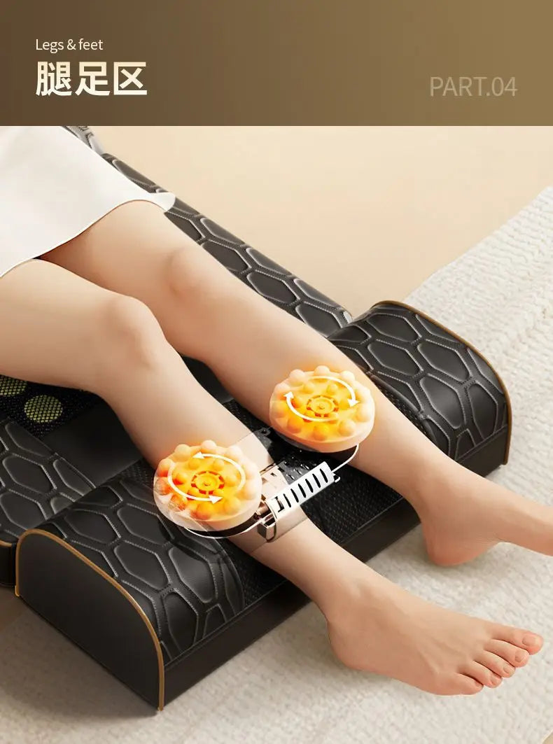 Foldable Multifunctional Massage Mattress Automatic Heating Massage Pad For Neck Shoulder Waist Back Leg Foot Home Use