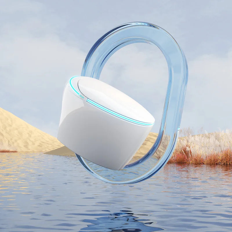 Fully automatic smart toilet integrated with built-in foam shield siphon type no water pressure limit toilet