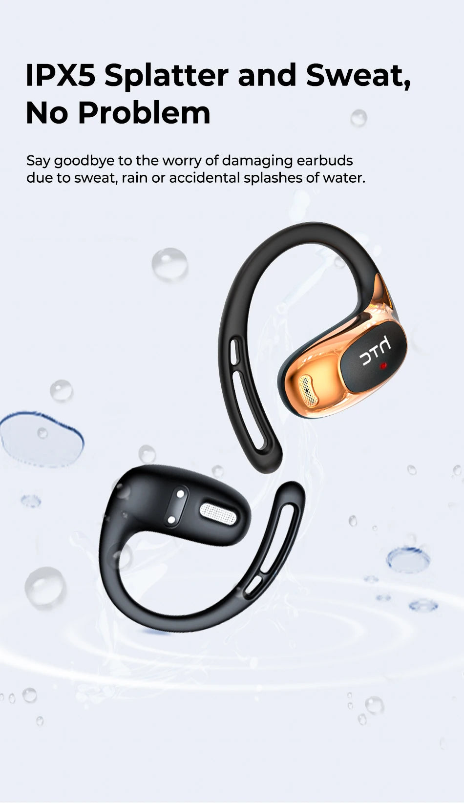 Bluetooth Auricles HTC NE35 2026 AI Real-Time Language Translator Earbuds 134 Languages BT6.0 IPX5 90H Battery Wireless Headset
