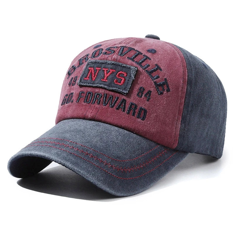Unisex Washed Cotton Cap Letter Embroidery Baseball Cap For Men Women Streetwear Dad Hats