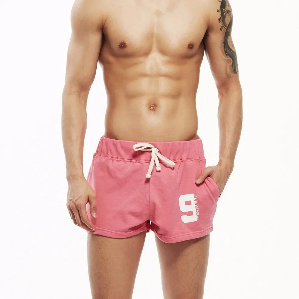 SEOBEAN Men's Shorts Casual Summer Beach Small Cotton Home Shorts Loose Fitness Pockets