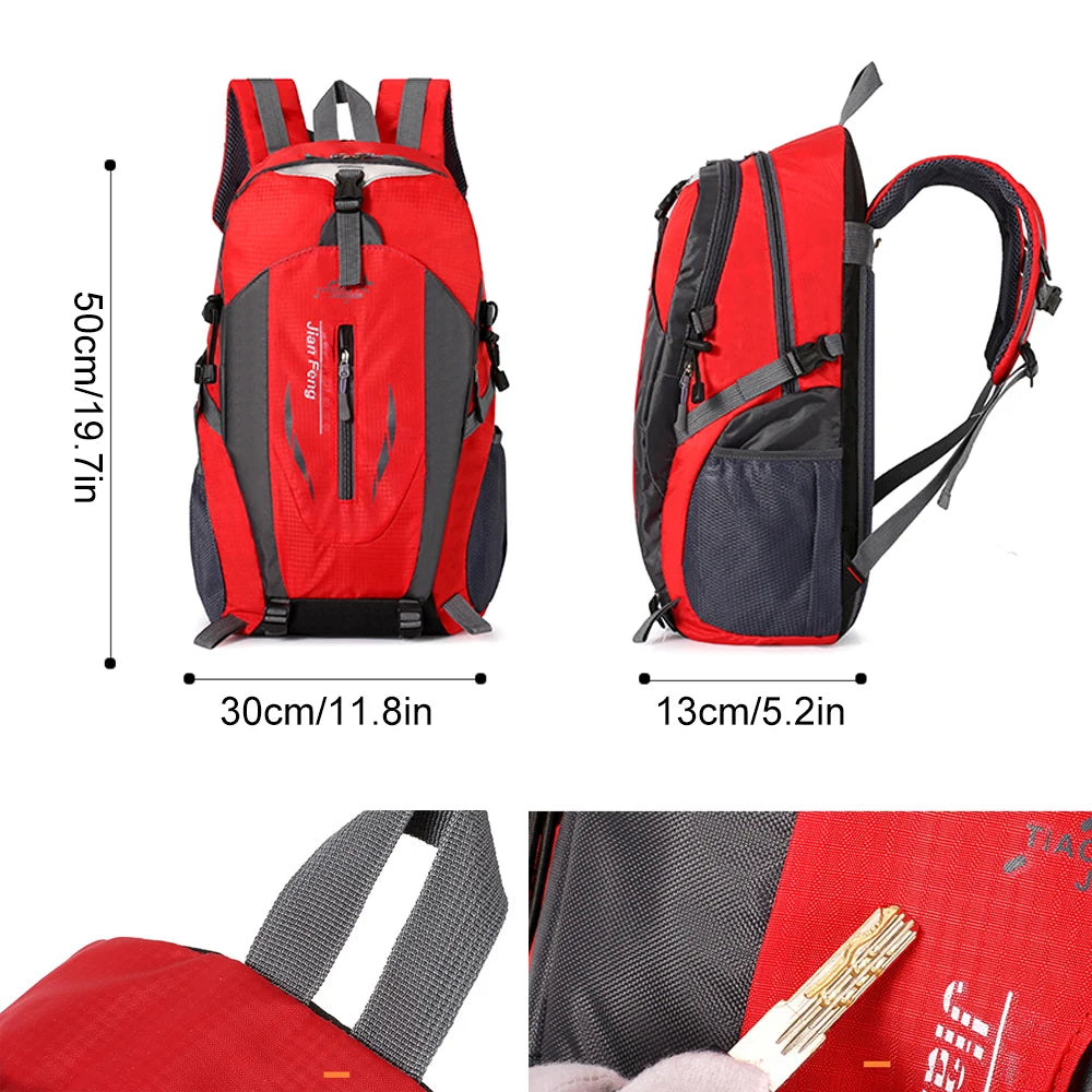 1Pcs Large Capacity 40L Hiking Backpack Lightweight Waterproof Foldable, Outdoor Camping Trekking Travel Bagpack
