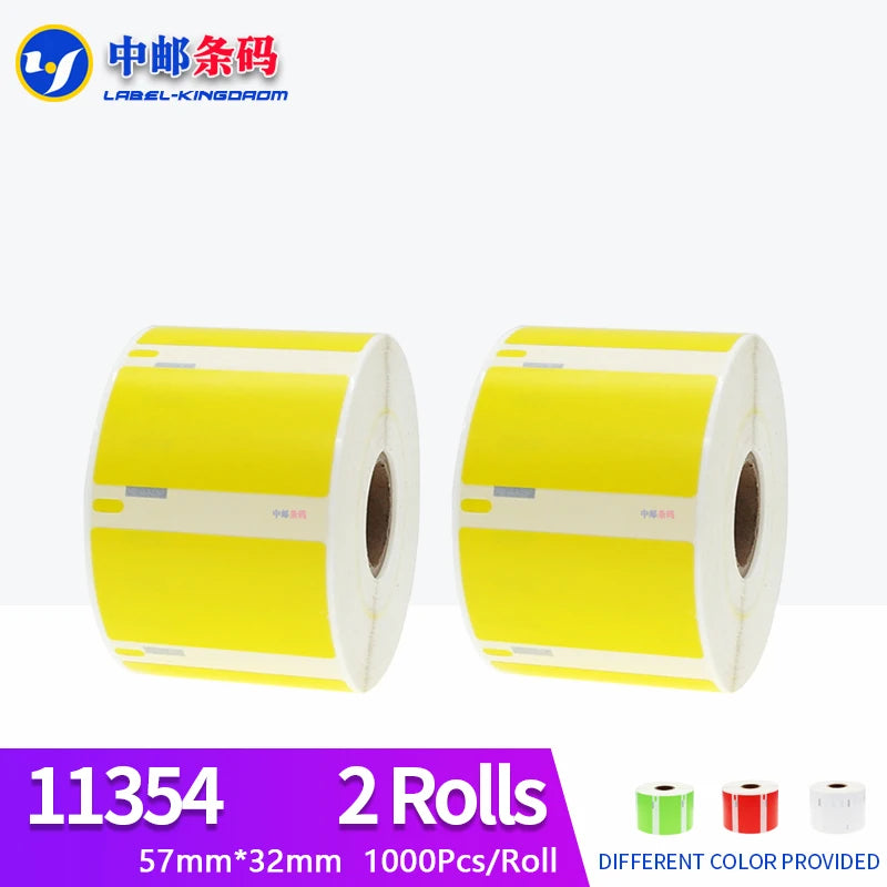 2 Rolls Dymo Compatible 11354 Label 57mm*32mm 1000Pcs for LW400 450 450Turbo Printer Seiko SLP 440