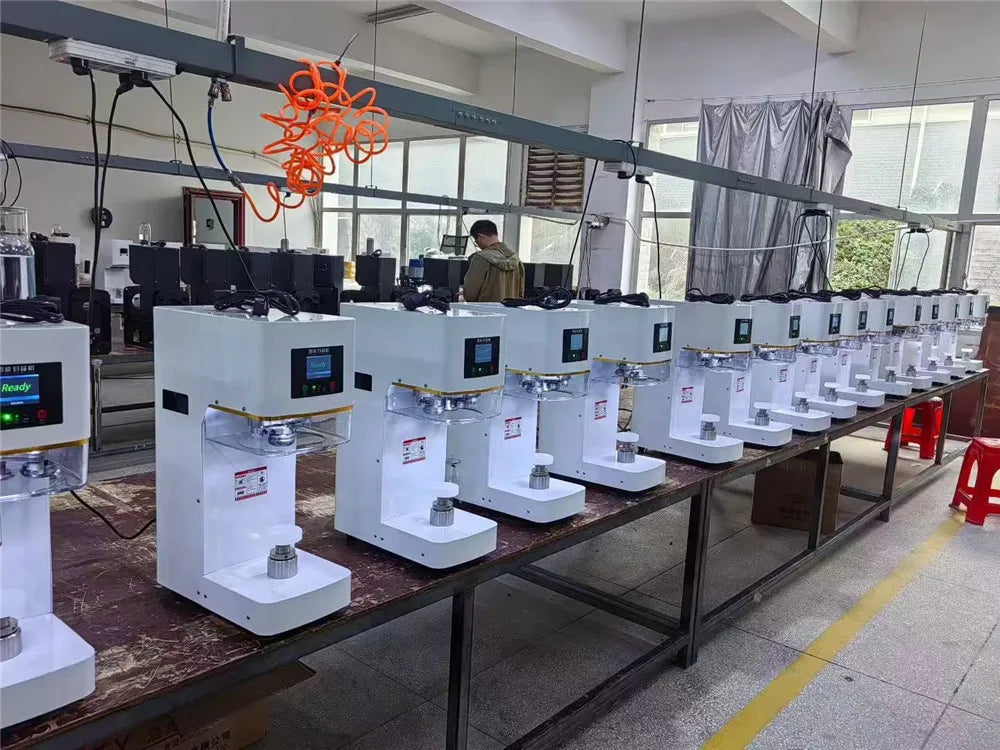 Automatic Juice Cup Drinks Sealing Machine Can Sealing Machine Jar Sealing Machine Non Rotary Plastic Tin Jar Beer Cans Seamer