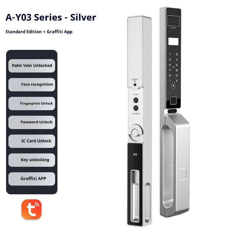 Standard Version Smart Lock  Aluminum Fully Automatic Fingerprint Face Recognition Palmprint Unlock