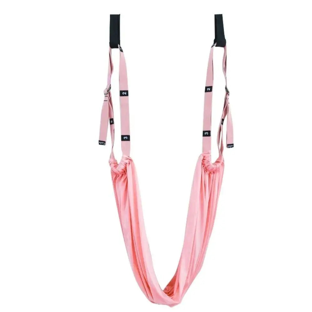 Adjustable Women Aerial Yoga Strap Elastic Stretch Door Hanging Aerial Yoga Hammock Swing Anti-Gravity Resistance Auxiliary
