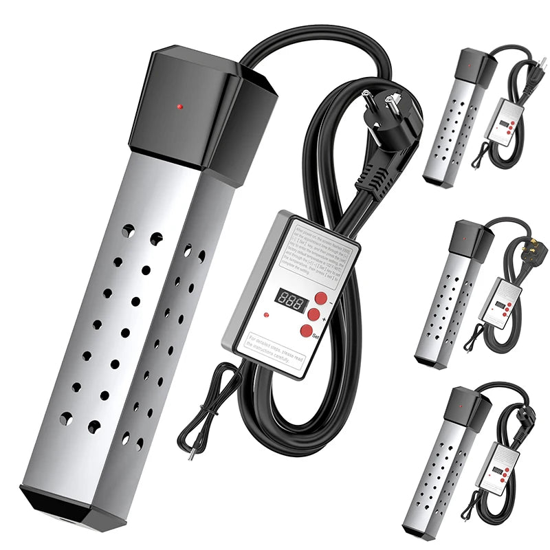 110V/220V 2000W Electric Heater Boiler Water Heating Elements Portable Immersion Thermostatic Heater for Bathroom Swimming Pool