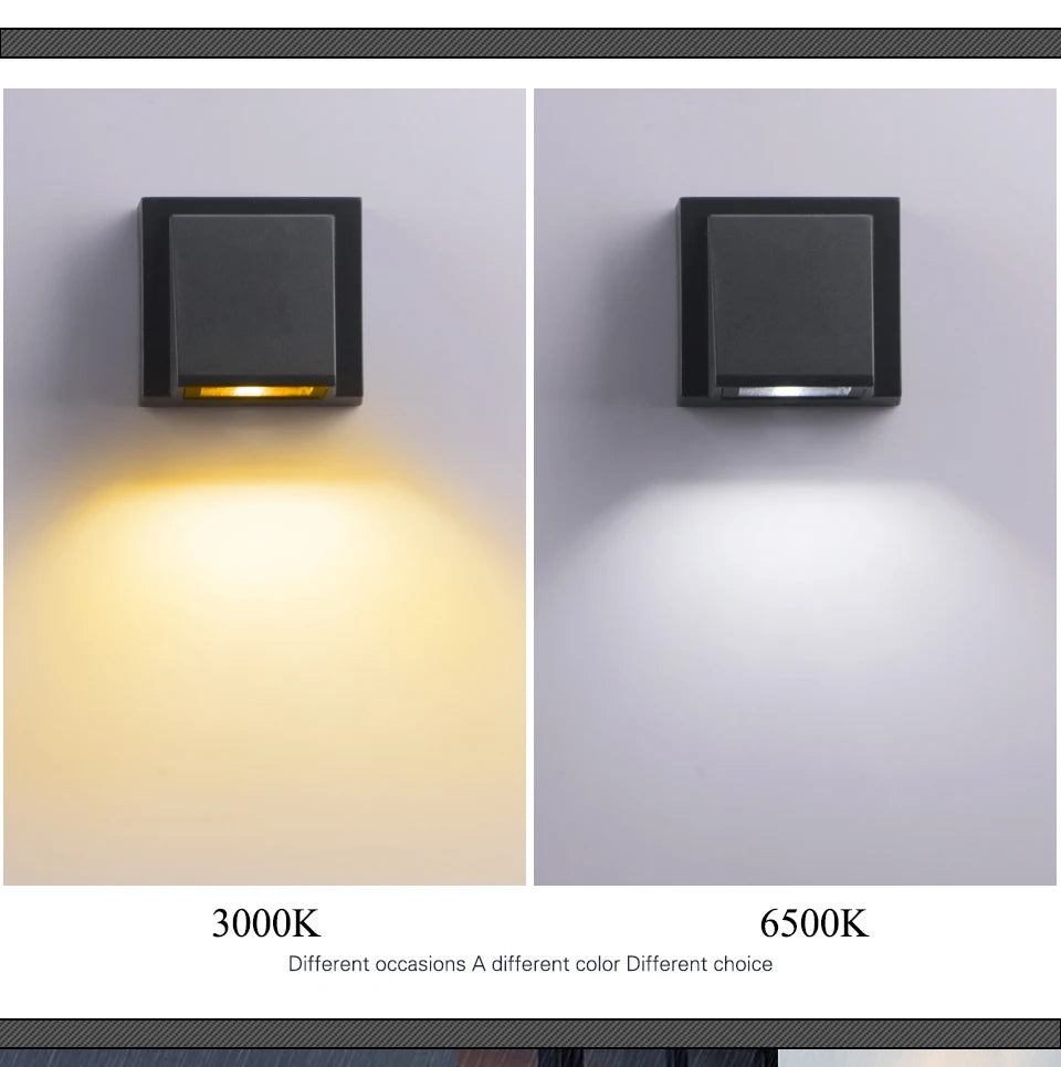 LED Wall Light Outdoor Waterproof Porch Garden Wall Lamp Indoor Bedroom Bedside Home Decoration Lighting Lamp