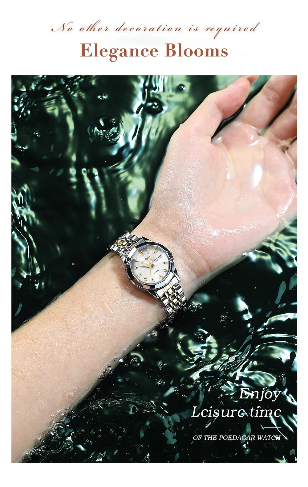 POEDAGAR Luxury Elegant Ladies Watch High Quality Casual Stainless Steel Luminous Waterproof Quartz Women's Watches Dress Clock