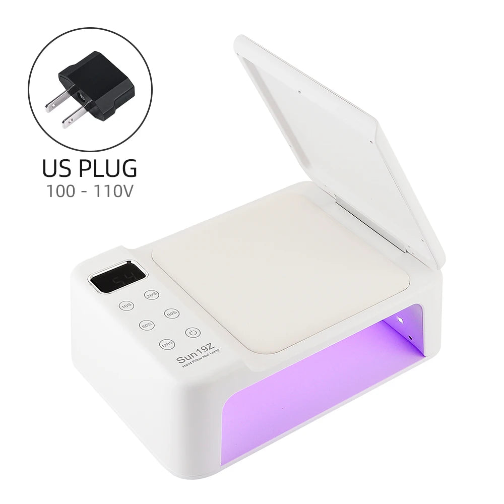 126W 63LED Lights UV LED Lamp Nail Dryer With Hand Rest Holder Tow Hand Big Nail Lamp Gel Polish Fast Drying Lamp For Manicure