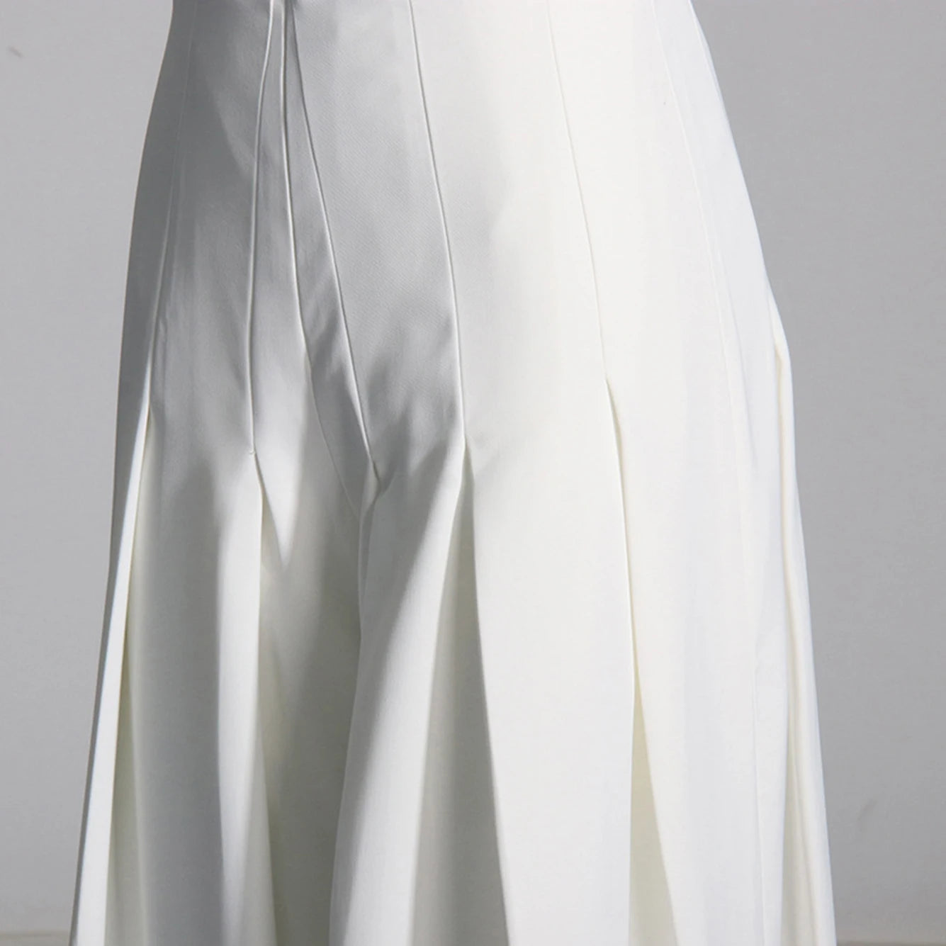 High Quality Summer New White Slim Set 2026 Sexy Short Sleeved Pleated Top+High Waisted Wide Leg Pants Party 2 Two-Piece Set