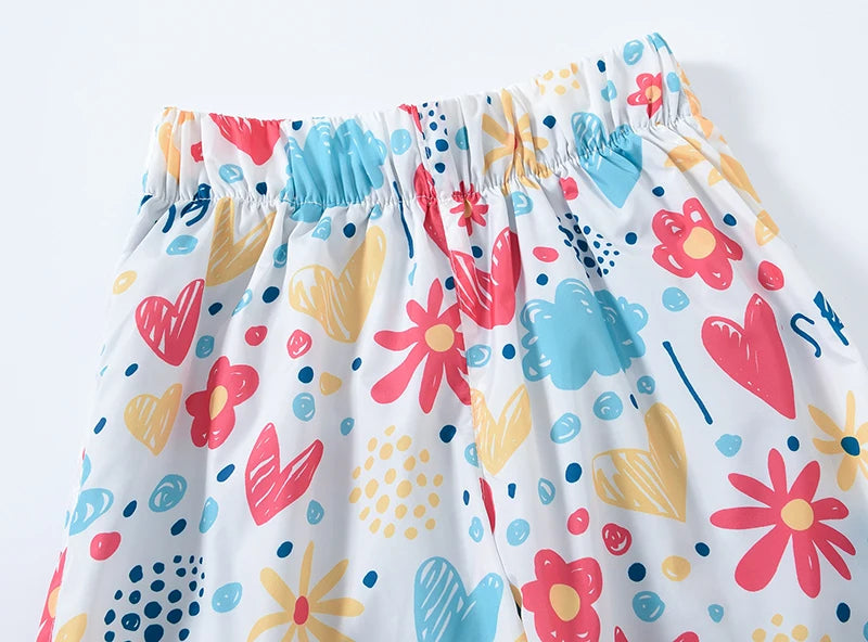 2 3 4 5 6 7 8 Years Girls Waterproof Pants Cute Cartoon Spring And Autumn Kids Pants New Fashion Boys Outdoor Children Clothing