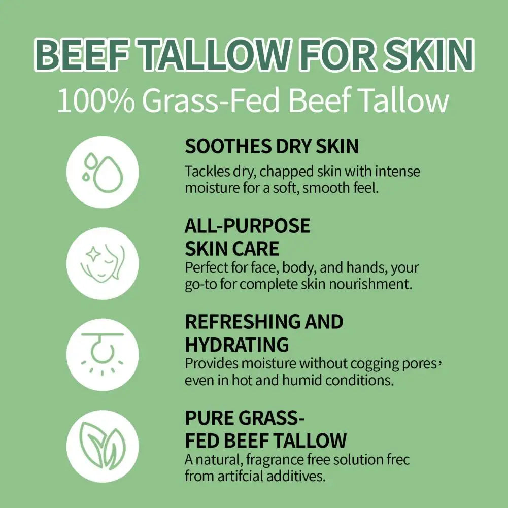120g Beef Tallow Honey Moisturizer Cream Brightening Rejuvenation Nourishing Hydrating Redness Repair Pore Women's Cosmetics
