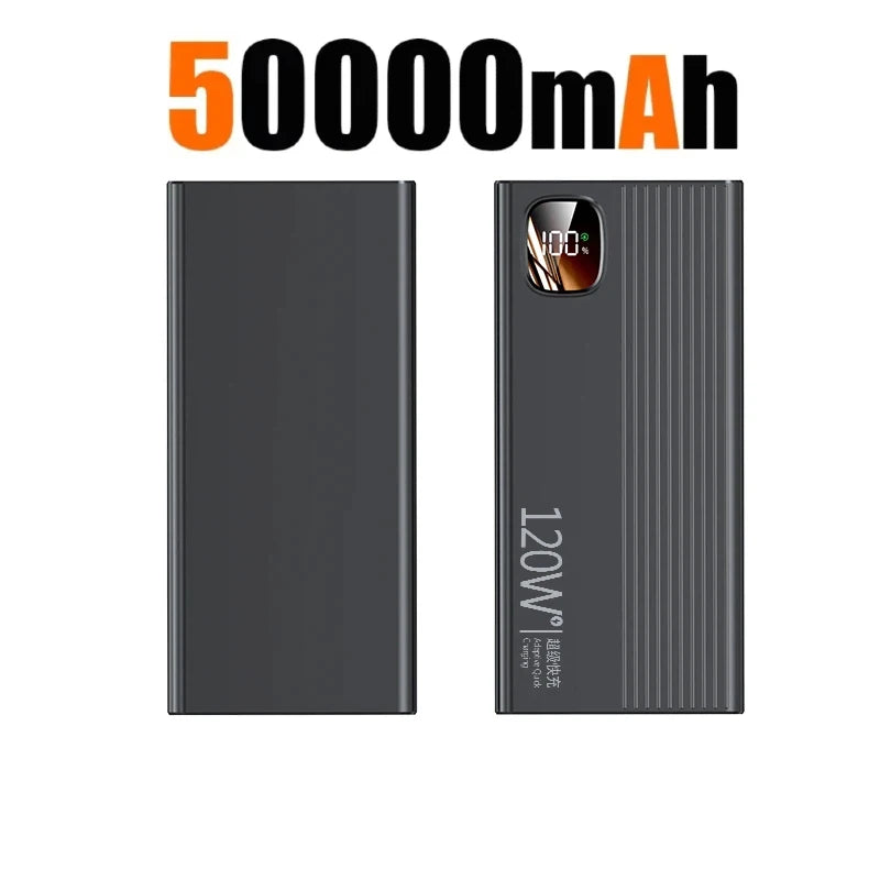 500000mAh Power Bank 120W Super Fast Charging Portable Mobile Power Digital Display Ultralarge Capacity External Battery 2026