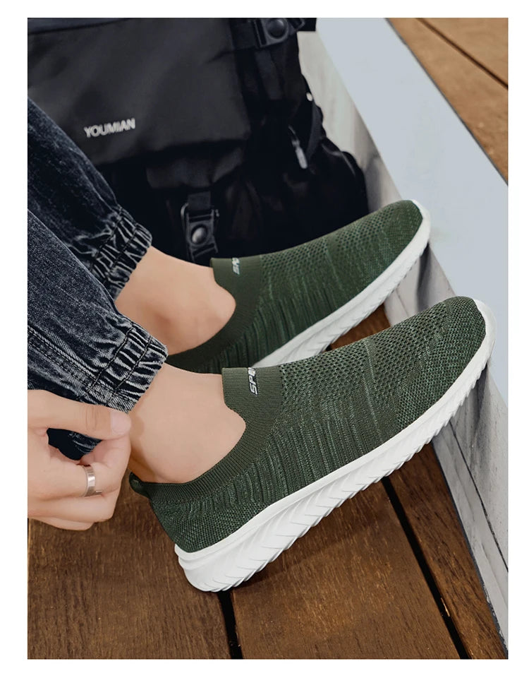Men Vulcanize Shoes Mesh Men Shoes Lightweight Comfortable Men's Sneakers 2025 Autumn Fashion Slip on Flats Shoes Male Loafers