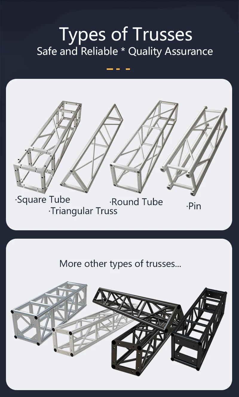 Good Quality Aluminum Alloy Truss System for Concert Event Spigot Truss Custom Size Display CE Certified