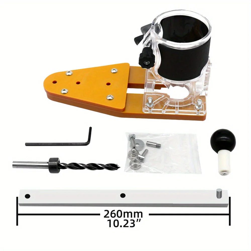 Woodworking Router Circle Cutting Jig, Electric Hand Trimmer Inverted Balance Base Plate for Round Cutting Grooving Arc Chamfer