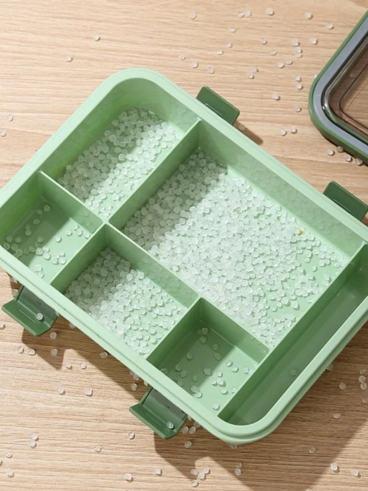 1500ML Bento Box Portable Lunch Box Kids Students Office Lunch Box with Spoon Fork Leakproof Microwavable Food Storage Container