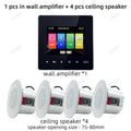 Home theater Background music system audio in wall power amplifier bluetooths player sound TF AUX control panel ceiling speakers